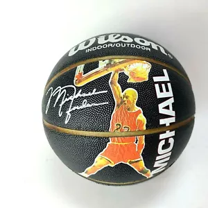 Michael Jordan Wilson Basketball Last Bilt Vintage schwarz Mancave Raumdekor Display - Bild 1 von 12