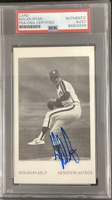 Nolan Ryan Signed Postcard All Time Great Astros Baseball HOF PSA/DNA - Image 1 of 2