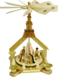 Pyramide Kirche mit Heiliger Familie 27cm #16208 - Picture 1 of 2