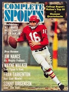 Revista deportiva completa 1967 Len Dawson Kansas City Chiefs en portada bonita - Imagen 1 de 2