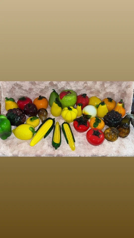 Frutas y verduras de cristal soplado a mano de Murano vintage Foto 1 de 1