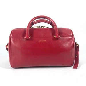 YVES SAINT LAURENT 330958 Baby Duffle Logo 2WAY Shoulder Bag Crossbody Hand Bag - Picture 1 of 16