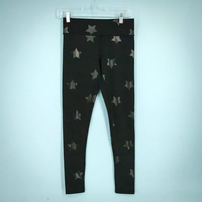 Terez Talla Pequeña S Negro Lámina Estampado de Estrellas Pull On Activo Atlético Nylon Leggings Foto 1 de 4