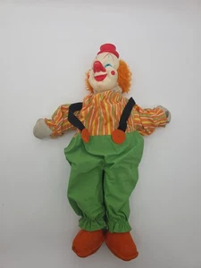 RAR!! VINTAGE CLOWN PUPPE - GUND GUMMIGEICHT STOFFTIER PLÜSCHTIER mit Reißverschluss - Bild 1 von 12