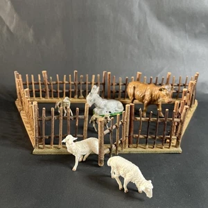 Recinzione per albero di Natale in legno primi '900 -5 sezioni - 10" ciascuna - antica festa - Foto 1 di 20