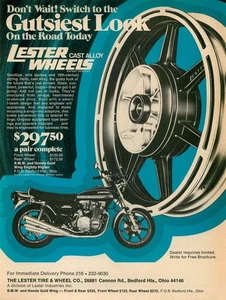 Magazine Print Ad LESTER 1976 The Lester Cast Alloy Wheels Gutsiest Look - Picture 1 of 1