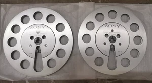 One Pair standard metal aluminum 7 '' Silver Tape reel for Sony tape recorder - Picture 1 of 15