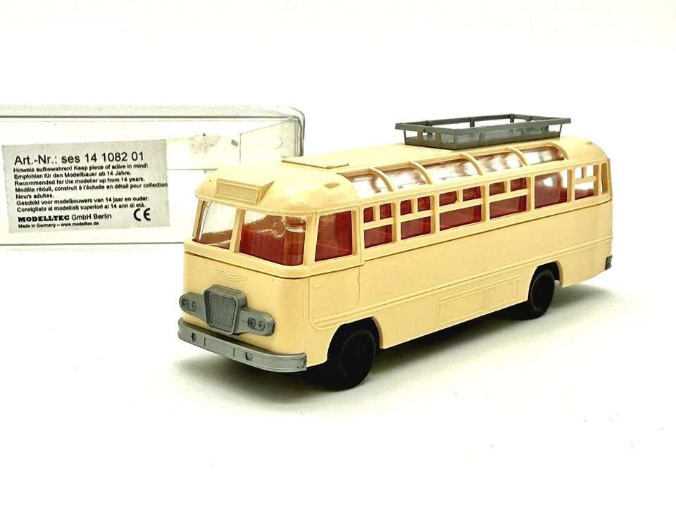 SES S.E.S. 14 1082 01 Ikarus 31 Reisebus beige 9,7cm Spur H0 1:87 RestbestandOVP - Bild 1 von 4
