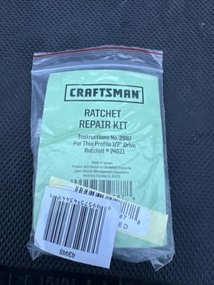 ¡Nuevo! Kit de reparación de trinquete Craftsman 2887 para llave de perfil delgado 1/2" Drive 24511 Foto 1 de 4