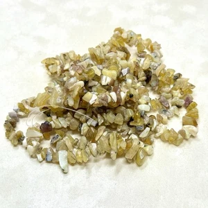 Yellow Opal Chip Bead Strands x2 - Natural Gemstone Necklaces - 32" each - Picture 1 of 6