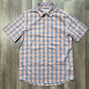 Faherty Shirt Mens Medium Plaid Short Sleeve Performance Stretch Casual - Picture 1 of 10