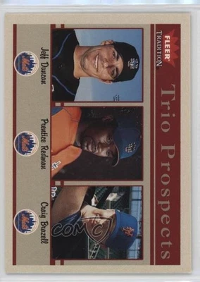2004 Fleer Tradition Trio Prospects Jeff Duncan Prentice Redman Craig Brazell - Image 1 of 2