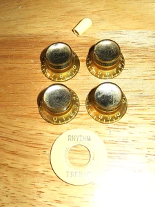 Perillas de control de guitarra Gibson 1973 dorado dorado reflector sombrero superior - Imagen 1 de 1
