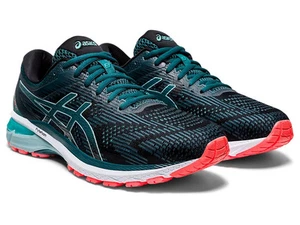 Asics Gel GT-2000 8 Black /Magnetic Blue Mesh Running Shoes Trainers UK 16 EU 53 - Picture 1 of 7