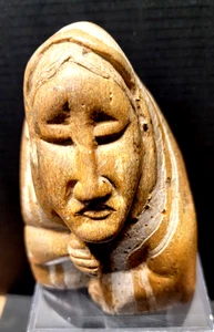 VINTAGE IROQUOIS 5 1/2 INC. STONE CARVING (GENE THOMAS?) - Picture 1 of 2
