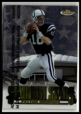 Tarjeta Peyton Manning 1998 Finest Stadium Stars #SS9 Indianapolis Colts Foto 1 de 2