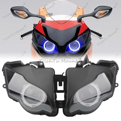 Projector Assembly Headlight Blue Angel Eye Lamp For Honda CBR1000RR 2008-2011 - Image 1 of 4