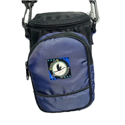 Vtg Small Camera Bag Point and Shoot Crossbody Accessory Blue Belt Bag 90s - Image 1 of 4