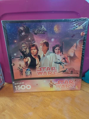 ¡Nuevo! ¡Sellado! Rompecabezas Springbok 1995 Star Wars 1500 piezas de Hallmark #PZL9027 Foto 1 de 4