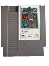 Mindscape Loopz Puzzle Game Nintendo NES Cartridge NTSC-U/C 1990