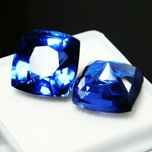 16 Ct Natural Tanzanite CERTIFIED Gemstone Loose Blue Square Cushion Cut - Picture 1 of 12