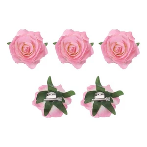 5 Pcs Rose Flower Hair Clips 4 Inch Flower Hair Pins Flower Brooch for Women ... - Picture 1 of 5