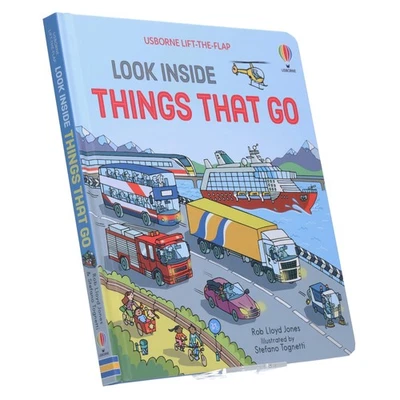 Usborne Lift-The-Flap Look Inside Things That Go - Ages 5+ - Board Book