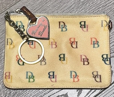 Dooney and Bourke Signature Rainbow Small Wristlet Keychain Pouch Wallet Bag - Image 1 of 4