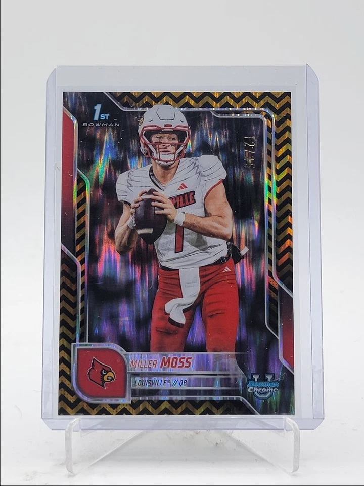 MILLER MOSS 2025 BOWMAN UNIVERSITY CHROME 1ST BLACK GOLD STEALTH /25 Q4282 - Image 1 of 2