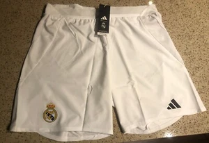 Real Madrid CF Authentic Adidas Home Soccer Football Shorts RMCF 24/25 NWT 2XL - Picture 1 of 9