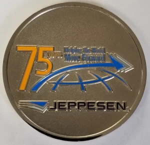 AVIATION Boeing Aircraft Jeppesen Software Company 75 Years AIR TATTOO 2" Coin - Bild 1 von 5