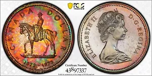 PCGS SP68 Registry Graded 1973 RCMP Canada Dollar $1 Trueview - Picture 1 of 6