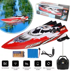 Ferngesteuertes Boot 15KM/H 2.4GHz RC Boot Rennboot für Jungen Mädchen Geschenke - Bild 1 von 12