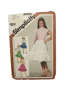 Simplicity Pattern 5906 Girl Size 10 - Picture 1 of 3