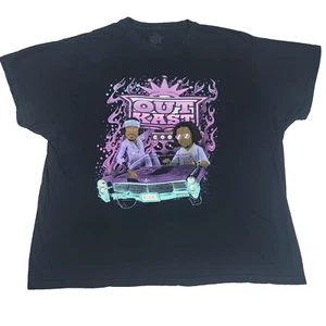Outkast Atliens Graphic T-Shirt Uomo 2XL Nero Andre 3000 Big Boy ATL Rap Music - Foto 1 di 9