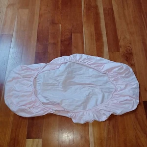 Light Pink Fitted Bassinet Sheet Diaper Changing Table Pad Cotton Gerber Girl - Picture 1 of 4