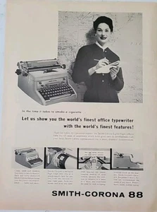 1957 Smith Corona elektrische Schreibmaschine Stenograph Sekretärin Anzeige - Bild 1 von 1