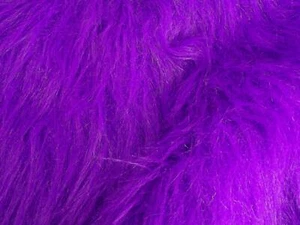 LONG Pile Fun Faux Fur Fabric Material - PURPLE - Picture 1 of 1