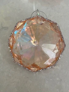 4" Runde Acryl Edel Edelstein Schmuck Ornament - Pfirsich Champaign - Bild 1 von 2