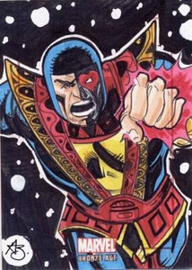 2012 Marvel Bronze Age Sketch Card Kirkpatrick Jack of Hearts