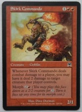 MAGIC THE GATHERING MTG 2002 ONSLAUGHT RED SKIRK COMMANDO CREATURE CARD