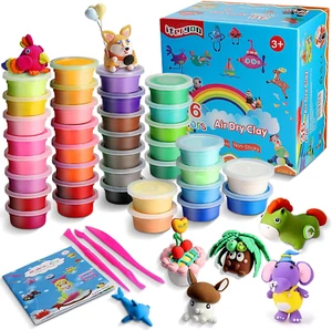 36 Colors Magic Air Dry Ultra Light Clay, Safe & Non-Toxic, Great Kids Toy - Picture 1 of 8