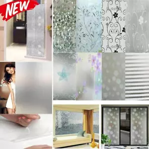 Decorative Window Film Privacy Static Self-adhesive Waterproof Glass Stickers US - Picture 1 of 23