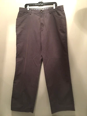Pantalones de sapo caliente senderismo hombres 38 x 32 gris algodón poli sarga bolsillos sostenibles Foto 1 de 4