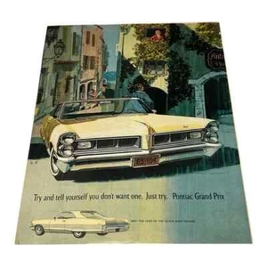 Pontiac Grand Prix 1965 Try and Tell Yourself anuncio impreso original vintage - Imagen 1 de 3