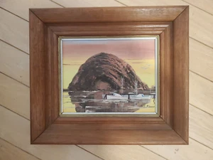 Thomas F Goff Rare California Vintage Plein Air Morro Sunset - Picture 1 of 3