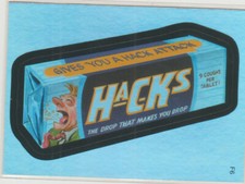 2007 Funny Wacky Package sticker Topps Card#F6 Hacks The Drops That make u Drop.
