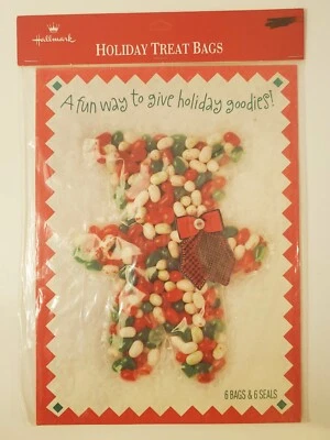 paquete de 6 bolsas de golosinas navideñas con forma de oso con sello nuevas en paquete regalo Foto 1 de 4