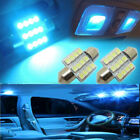 2x Car Interior Dome Map door Light Ice Blue 12smd LED DE3175 Bulb 31mm