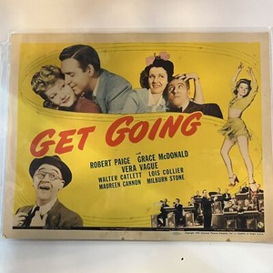 Vintage Lobby card Get Going Robert Page Grace McDonald Vera Vague 1943 11x14"